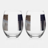 フライト中の白い白鳥/ダスクワイングラス ステムなしワイングラス (左)