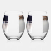 フライト中の白い白鳥/ダスクワイングラス ステムなしワイングラス (右)