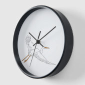 フライト中の白い緑。 壁時計 (傾斜)