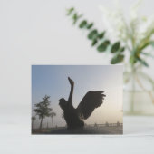 フライト中の白鳥ブルー背景レイケランド州，フロリダ ポストカード (スタンド正面)