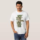 フライト中の茶色のフクロウ Tシャツ (正面フル)