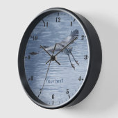 フライト中素晴らしのブルーヘロンをパーソナライズ 壁時計 (傾斜)