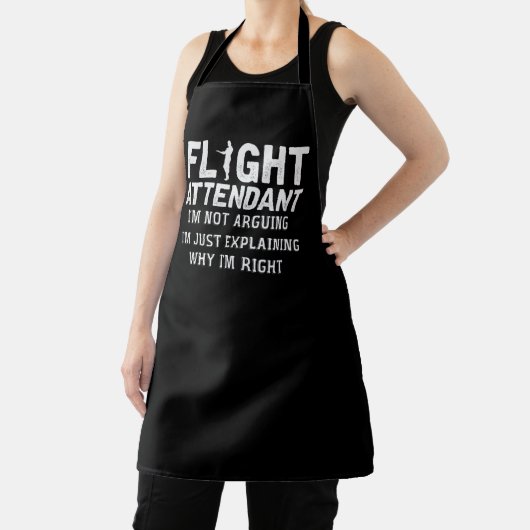 フライト付き添い人のジョークがいつも正しいスチュワーデス エプロン (インサイチュ)