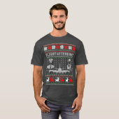 フライト付き添い人クリスマスギフト醜いクリスマス Tシャツ (正面フル)
