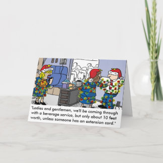 フライト付き添い人クリスマスライトグリーティングカード シーズンカード