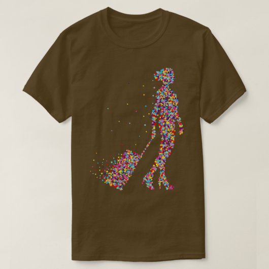 フライト付き添い人スチュワーデス職業 Tシャツ (デザイン正面)