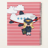 フライト付き添い人パイロットストライプトラベルプランナー プランナー手帳 (裏面)