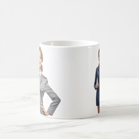 フライト付き添い人個人用マグギフト コーヒーマグカップ (中央)