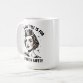 フライト付き添い人単独時間マグカップ コーヒーマグカップ (正面左)