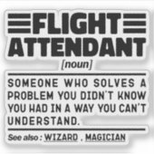 フライト付き添い人名詞飛行機航空愛好家クール シール (正面)