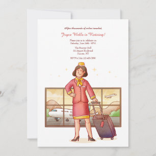 フライト付き添い人退職パーティー 招待状