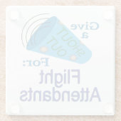 フライト付き添い人 ガラスコースター (裏面)