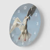 フライト写真のカモメ ラージ壁時計 (傾斜)