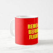 フライト前に削除 コーヒーマグカップ (正面左)