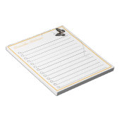 フライト名の黄色い黒パーソナライズされたい蝶 ノートパッド (アングル)