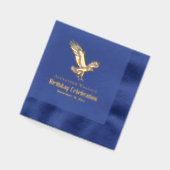 フライト威厳のある誕生日パーティーの名前でハゲのワシ 箔ナプキン (左)