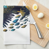 フライト威厳のある：クリスタルイーグルキッチンタオル キッチンタオル (四つ折り)