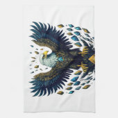 フライト威厳のある：クリスタルイーグルキッチンタオル キッチンタオル (縦)