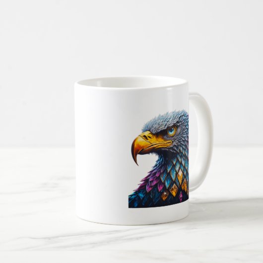 フライト威厳のある:クリスタルイーグルマグ コーヒーマグカップ (正面右)