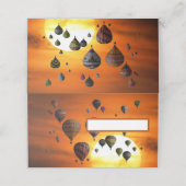 フライト座席表の熱気球 プレイスカード (外部開封)