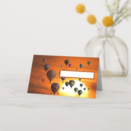 フライト座席表の熱気球 プレイスカード (正面)