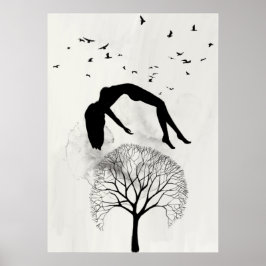 フライト抽象芸術ドリームアーティストコラージュ ポスター