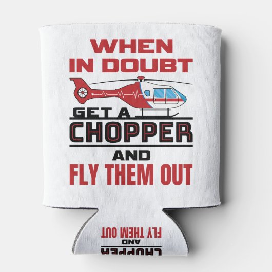 フライト救急医療隊員時にチョッパー 缶クーラー (裏面)