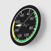 フライト楽器 ラウンド壁時計 (傾斜)