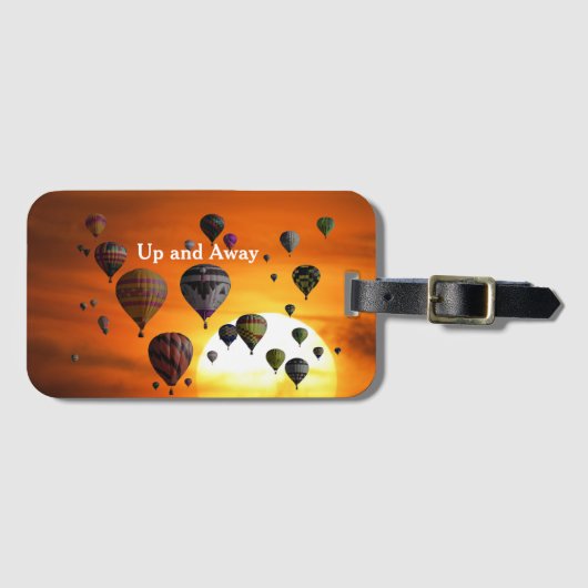 フライト荷物タグ内の熱気球 ラゲッジタグ (正面横)