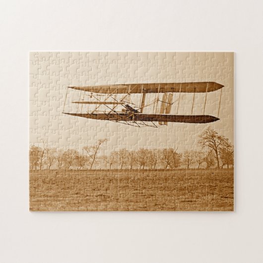 フライト85 オービル・ライト 複葉機 C 1904 セピア ジグソーパズル (横)