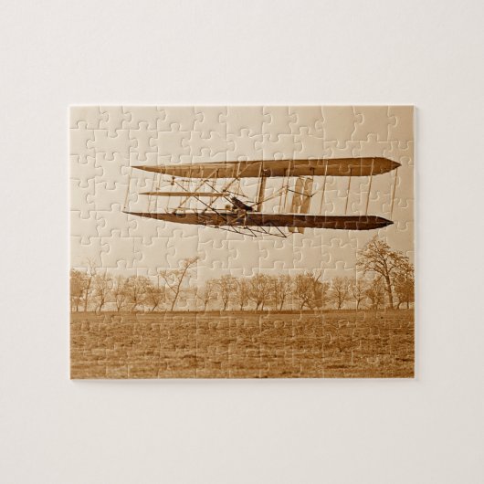 フライト85 Orville Wright Bi-飛行機C 1904 Sepia Ji ジグソーパズル (横)