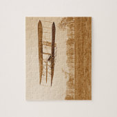 フライト85 Orville Wright Bi-飛行機C 1904 Sepia Ji ジグソーパズル (縦)