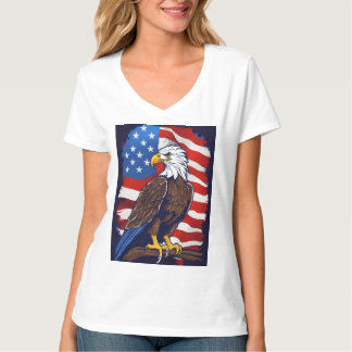 フライトTシャツのクリスタルイーグルデザイン Tシャツ