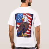 フライトTシャツのクリスタルイーグルデザイン Tシャツ (裏面)