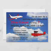 フライドインザスカイ – ボーイズ誕生日招待状 招待状 (裏面)