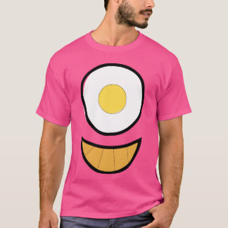 フライドエッグとクロワッサンのハッピーな朝食 80年代 Tシャツ