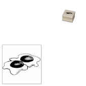 フライドエッグサニーサイドサンニサイドアップブレックファーストフード ラバースタンプ (押印)