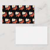 フライドエッグズベーコンブレックファーストグルメジャンクフード 名刺 (正面/裏面)