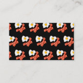 フライドエッグズベーコンブレックファーストグルメジャンクフード 名刺 (正面)