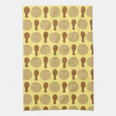 フライドチキンとワッフルサザンソウルフード キッチンタオル (縦)