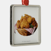 フライドチキンのバスケット メタルオーナメント (右)