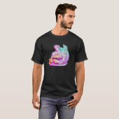 フライドチキンの気化波スタイルヴィンテージ美的 Tシャツ (正面フル)