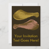 フライドチキンの脚 招待状 (正面)