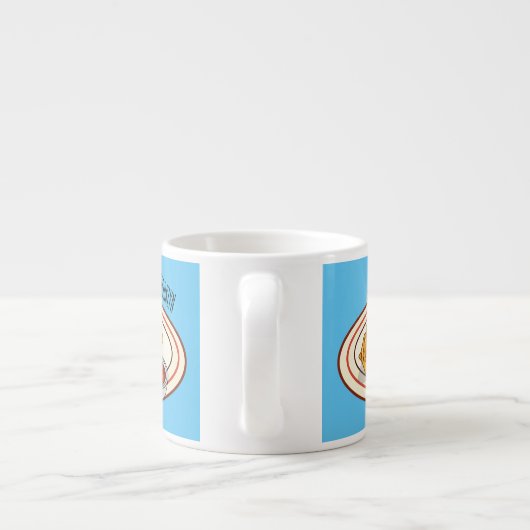 フライドチキンカートゥーンイラストレーション エスプレッソカップ (裏面)