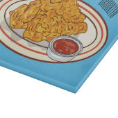 フライドチキンカートゥーンイラストレーション カッティングボード (角)