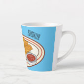 フライドチキンカートゥーンイラストレーション カフェラテマグ (右)