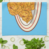 フライドチキンカートゥーンイラストレーション キッチンタオル (折り畳み)