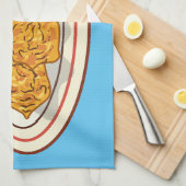 フライドチキンカートゥーンイラストレーション キッチンタオル (四つ折り)