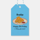 フライドチキンカートゥーンイラストレーション ギフトタグ (裏面)