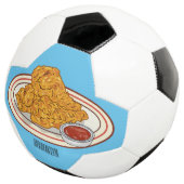 フライドチキンカートゥーンイラストレーション サッカーボール (3/4)